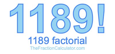 Factorial of 1189 1189 Factorial