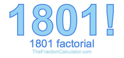 Factorial of 1801 1801 Factorial