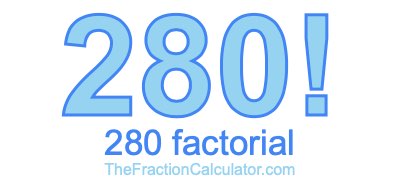 Factorial of 280 280 Factorial