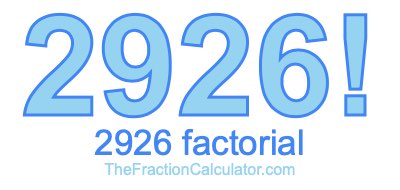 2926 Factorial