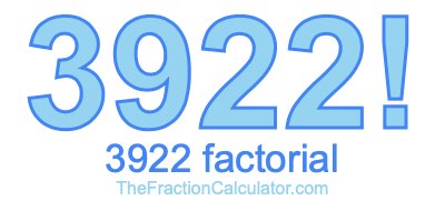 3922 Factorial