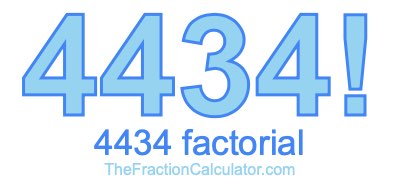 Factorial of 4434 4434 Factorial