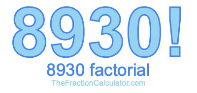 8930 Factorial