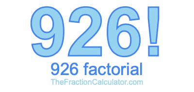 Factorial of 926 926 Factorial