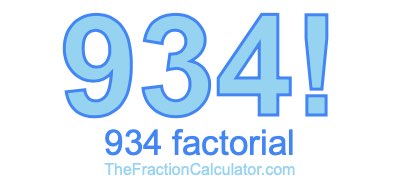Factorial of 934 934 Factorial