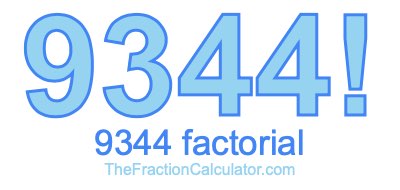 Factorial of 9344 9344 Factorial