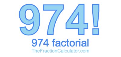 Factorial of 974 974 Factorial