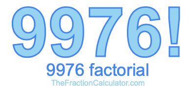 Factorial of 9976 9976 Factorial
