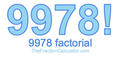 Factorial of 9978 9978 Factorial