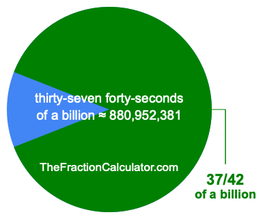 What is 37/42 of a billion?