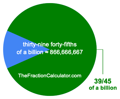What is 39/45 of a billion?