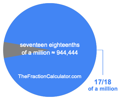 What is 17/18 of a million?
