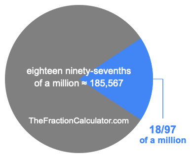 What is 18/97 of a million?