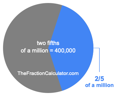 What is 2/5 of a million?