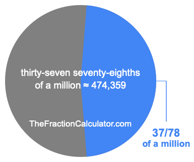 What is 37/78 of a million?