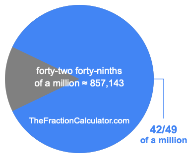 What is 42/49 of a million?