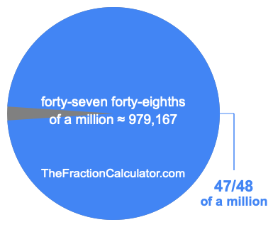 What is 47/48 of a million?