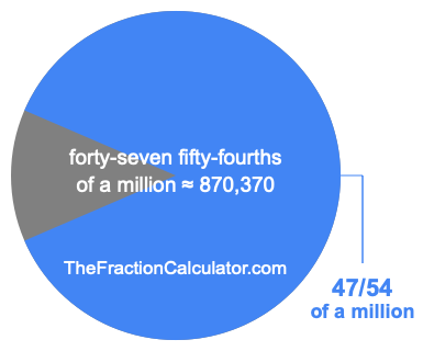 What is 47/54 of a million?