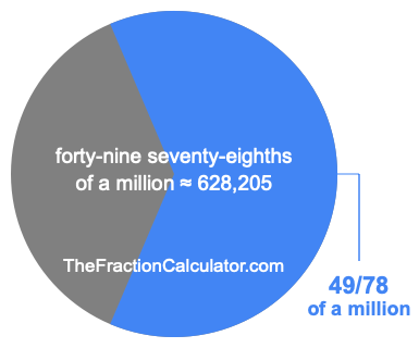 What is 49/78 of a million?