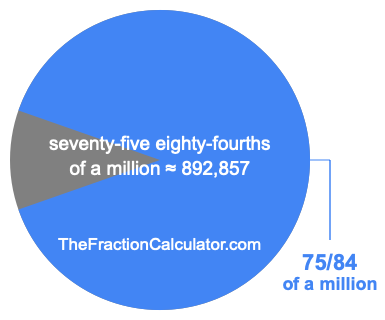 What is 75/84 of a million?