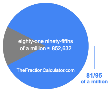 What is 81/95 of a million?