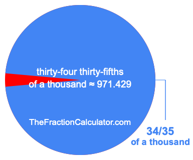 What is 34/35 of a thousand?