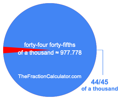 What is 44/45 of a thousand?