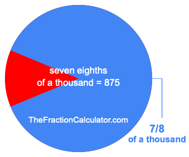 What is 7/8 of a thousand?